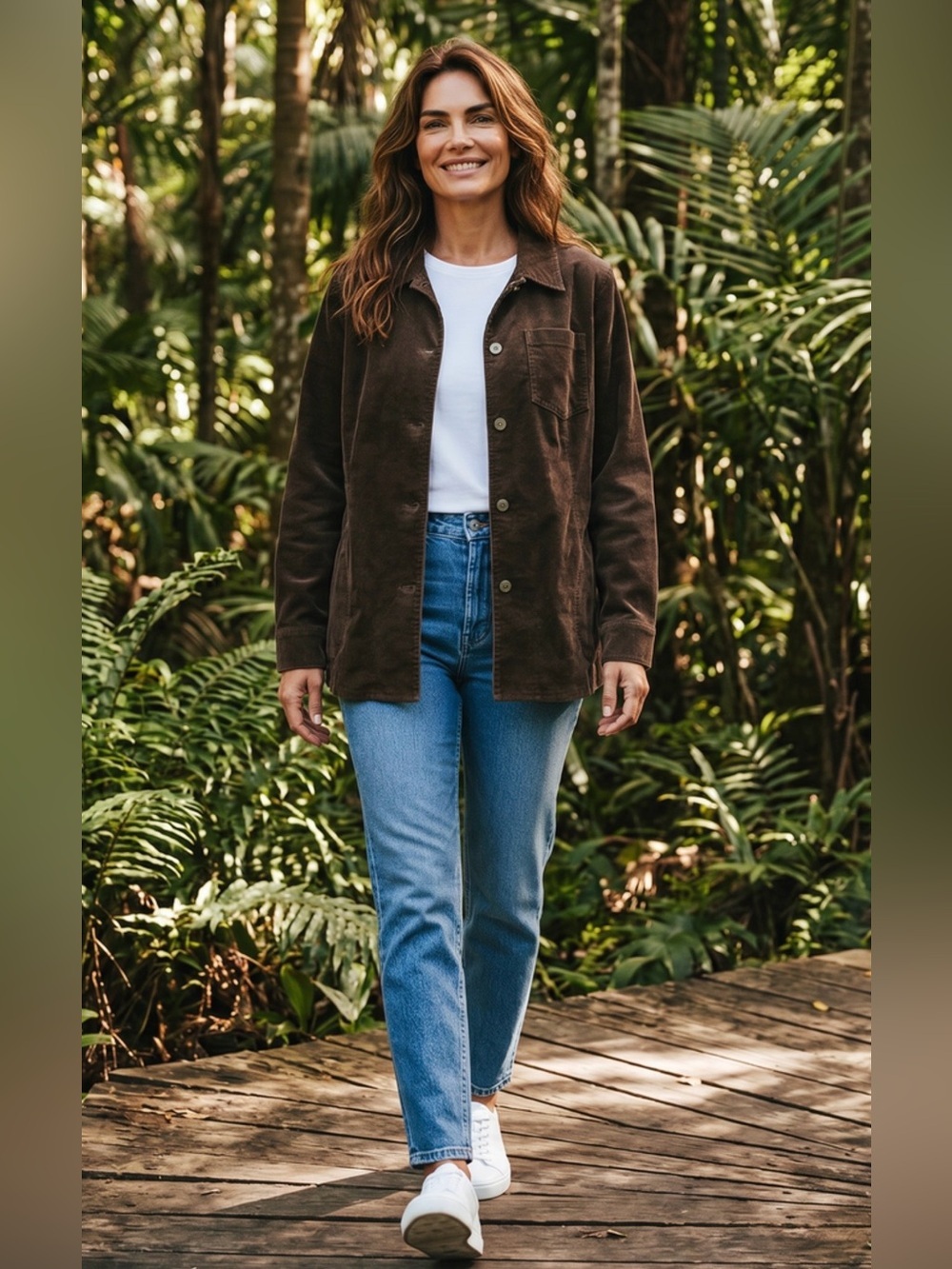 Liz Claiborne Brown Corduroy Button Jacket